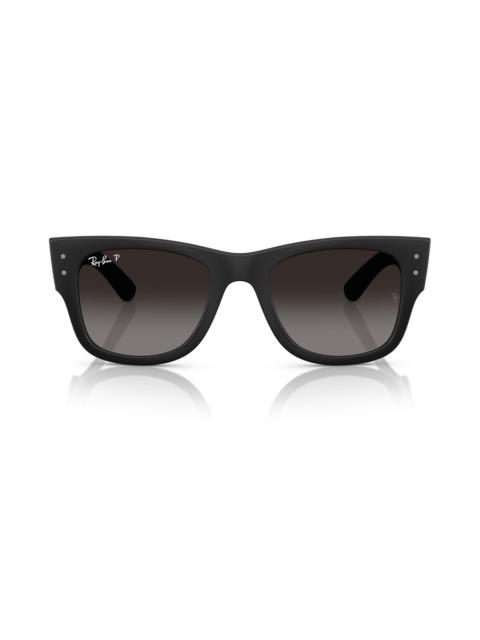 Ray-Ban Ray-Ban Mega Wayfarer Liteforce 50mm Polarized Square Sunglasses in Sand Black at Nordstrom