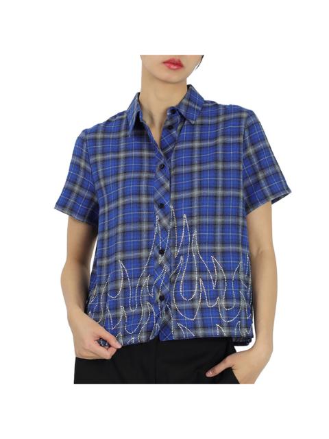 Other Designers Filles A Papa Ladies T-Shirt Blue Chuck Crepe Blue