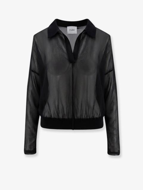 Other Designers Nude Cotton Blend Polo Shirt