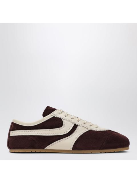 Dries Van Noten Dries Van Noten Dark Purple/Beige Suede Sneakers Women