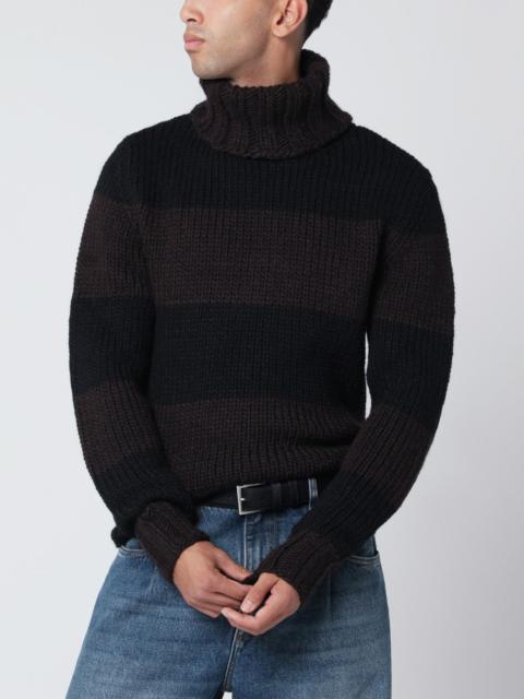 Dolce & Gabbana Striped wool-blend turtleneck sweater