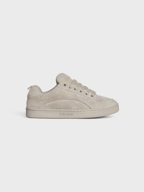 CELINE CELINE HUNTINGTON LOW LACE-UP SNEAKER in SUEDE CALFSKIN AND MESH