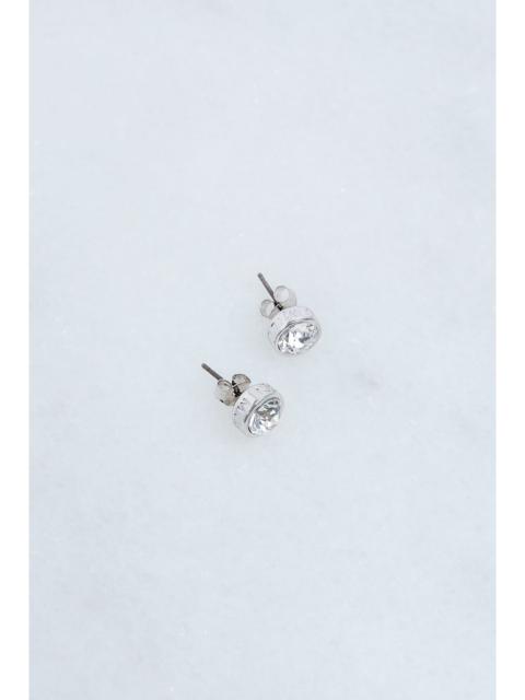 KAREN MILLEN Hand Set European Crystal Solitaire Stud Earrings