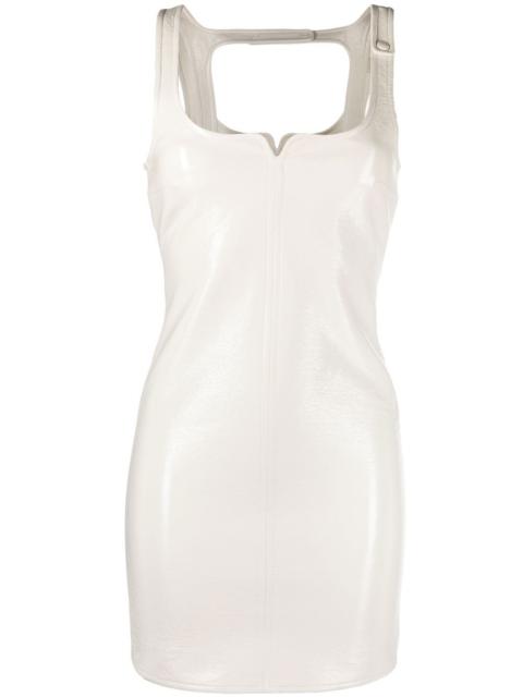 courrèges faux-leather sleeveless mini dress