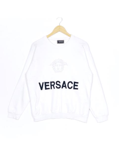 Versace Sweatshirt Spellout Embroidery Big Logo Medusa