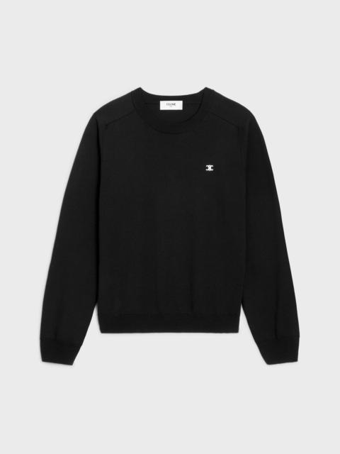 CELINE triomphe crew neck sweater in wool