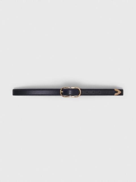 maje Double-buckle leather belt