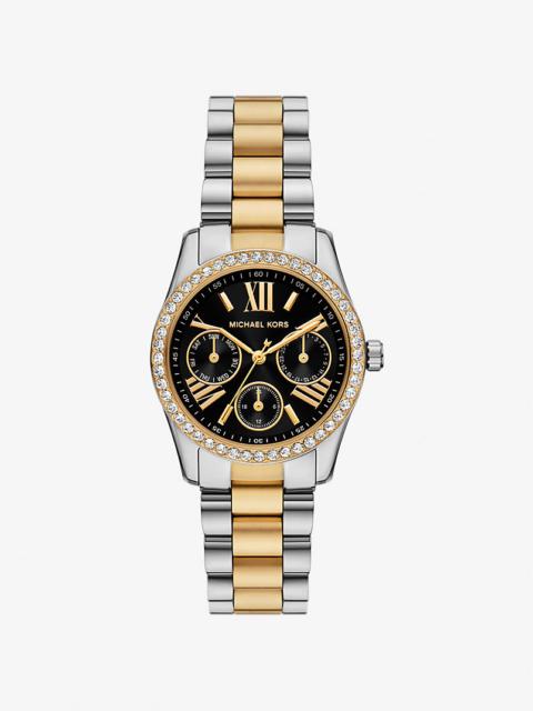 MICHAEL KORS Mini Lexington Pavé Two-Tone Watch