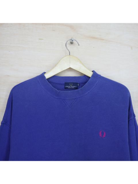 Fred Perry Vintage 90s FRED PERRY Mini Logo Embroidered Sweater Sweatshirt Pullover Jumper Made In JAPAN