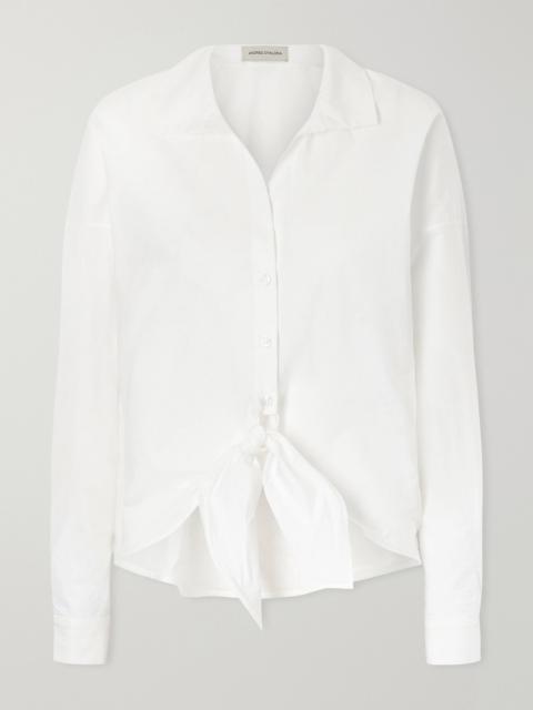 ANDRES OTALORA Luz Envolvente Knotted Cotton Shirt
