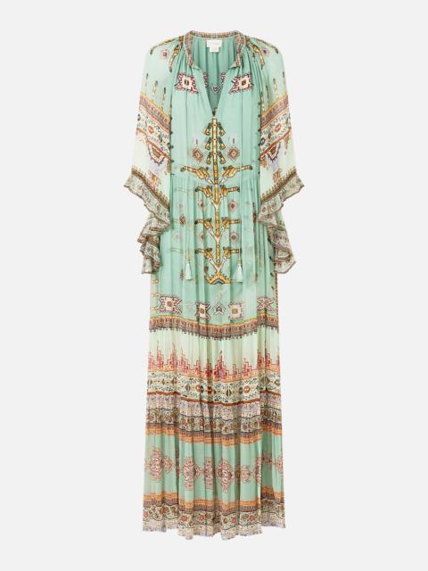 CAMILLA WIDE SLEEVE GATHERED DRESS