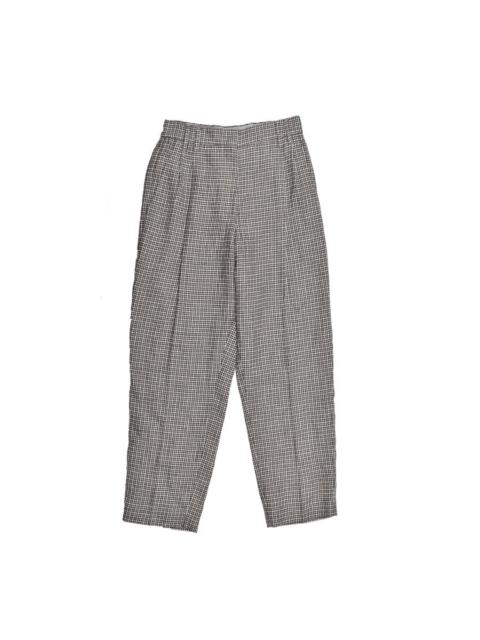 Brunello Cucinelli Brunello Cucinelli Women'S Beige Blue Linen Houndstooth Trousers
