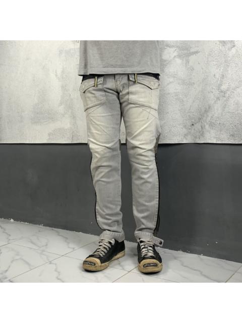 Other Designers PPFM Multi Zipper Denim Biker Pants