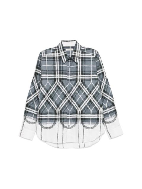 plaid-check faded shirt