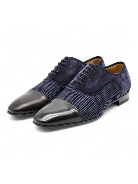 Christian Louboutin Greggo Leather and Suede Oxford Shoes - Blue EU 41 / US 8