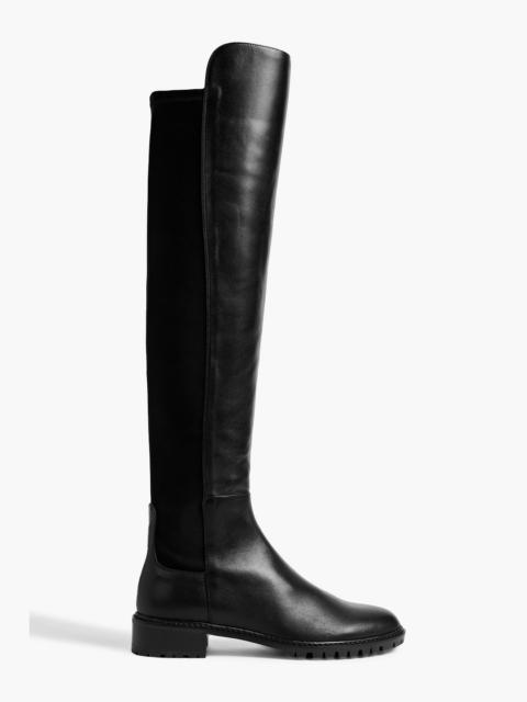 Stuart Weitzman Keelan microstretch and leather over-the-knee boots