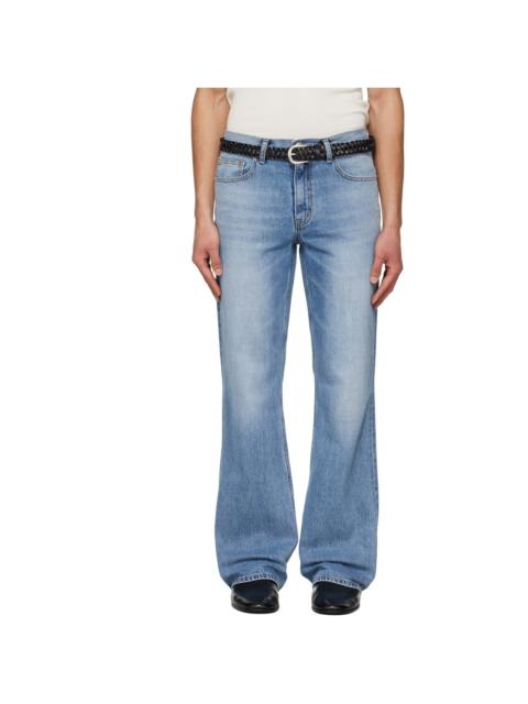 Tonywack Blue Flared-Leg Distressed Jeans