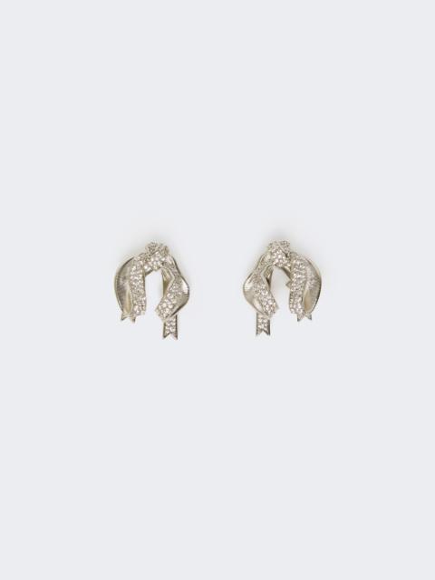 Max Mara MMPAPILLONEAR Bow earrings with rhinestones