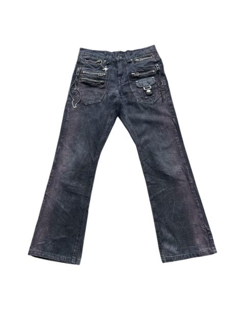 Other Designers semanticdesign - 2000’s Semantic Design Punk Skull Flared Jeans Wax Style