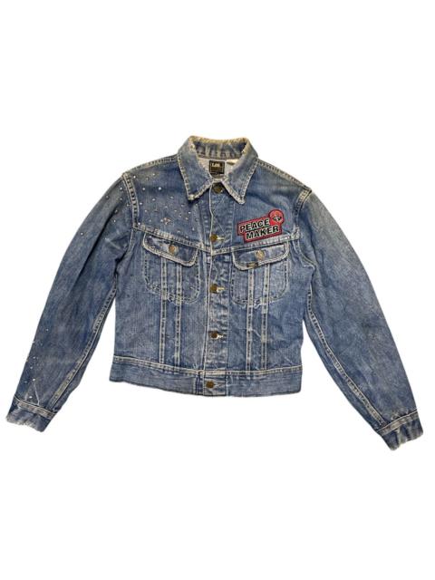 Other Designers Vintage 90s Lee Denim Jacket Custom Peace Maker Made In USA