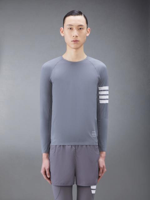 Thom Browne Medium Grey Piece-dyed Interlock 4-Bar Compression Tee