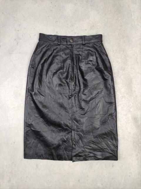 Other Designers Vintage - Vintage Leather Skirts Mini Black
