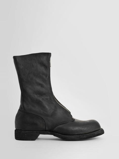 Black-Smooth-Horse-Front-Zip-Boots