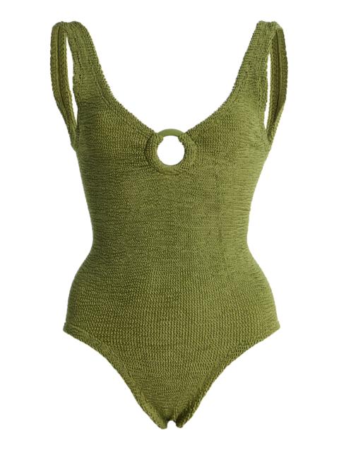 Hunza G Coverage Celine One-Piece Swimsuit green