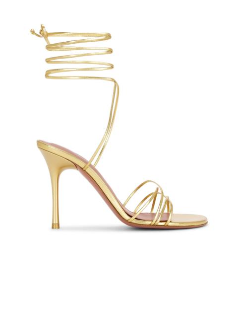 Amina Muaddi Lori Lace Up 95 Nappa Sandal