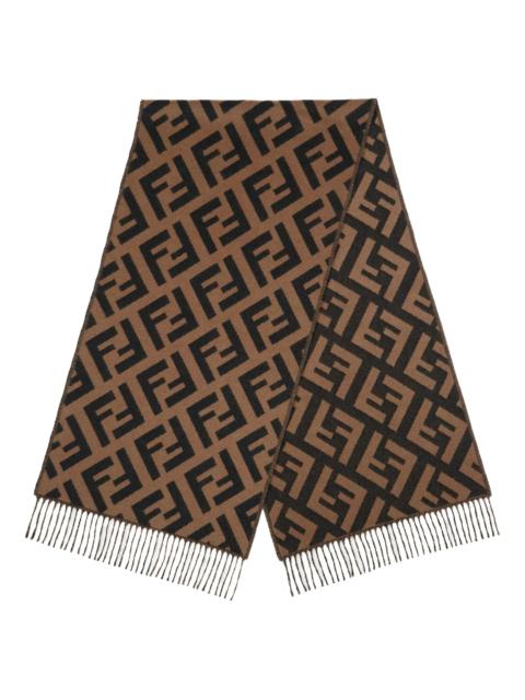 FENDI jacquard knit FF logo scarf