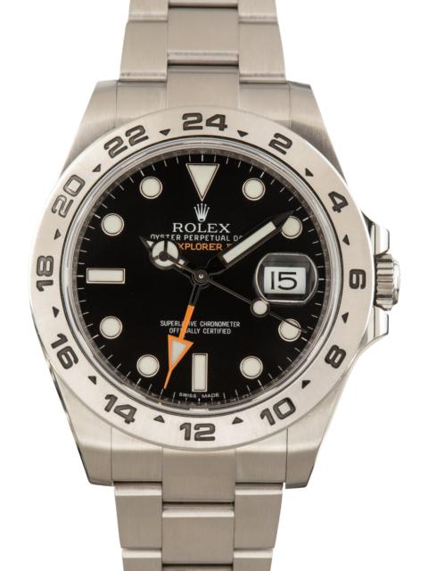 ROLEX Used Rolex Explorer II Black Chromalight Dial Ref 216570