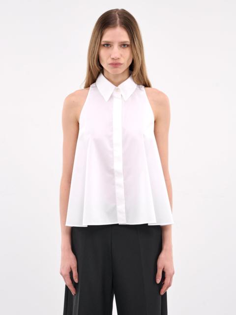 Marni White Cotton Sleeveless Button-up Shirt