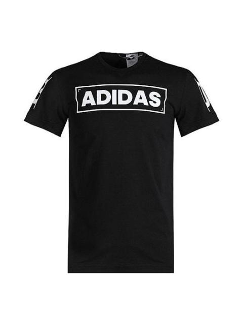 adidas adidas Adi 360 logo Printing Sports Round Neck Short Sleeve Black CV4536