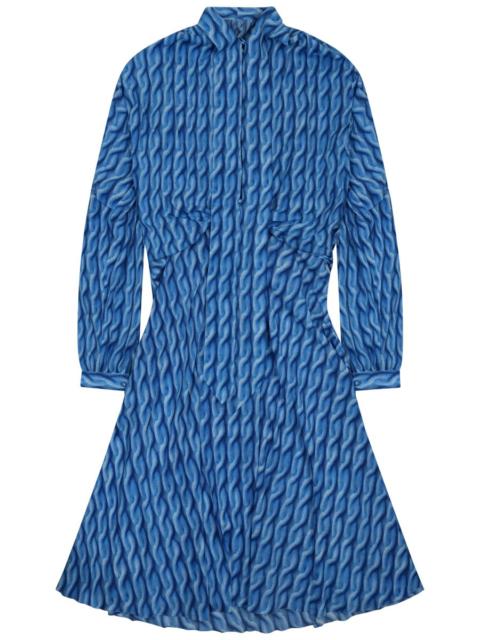 BALENCIAGA PLEATED MIDI DRESS WITH PRINT
