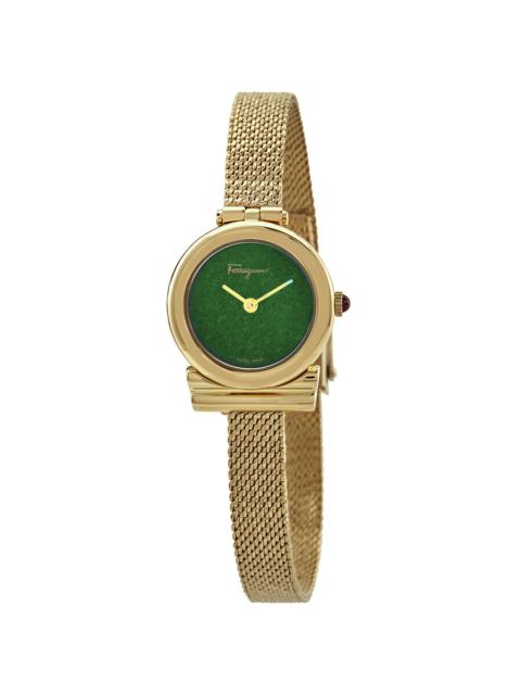 FERRAGAMO Open Box - Ferragamo Gancini Quartz Green Dial Ladies Watch SF1X00219