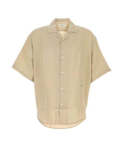 AMI Paris Ami Men Beige Viscose Shirt