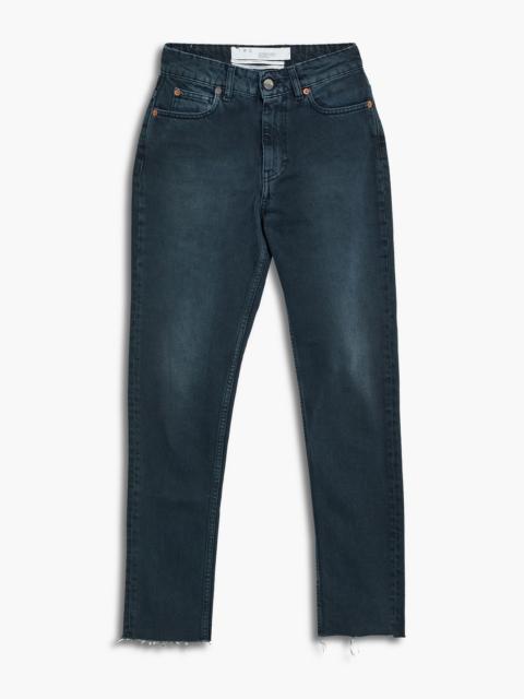 Other Designers Chary frayed high-rise slim-leg jeans