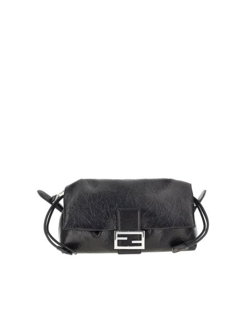 FENDI Fendi Medium Leather Baguette Soft Bag Black