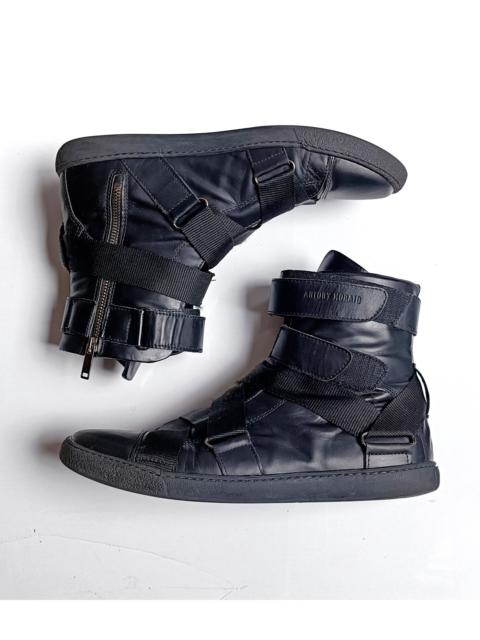 Other Designers Antony Morato Men's Leather Biker Strap Boots DS