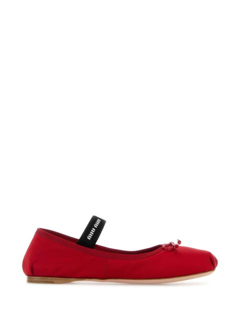 Miu Miu Miu Miu Women Red Satin Ballerinas