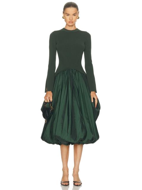 SIMKHAI Kenlie Mock Neck Midi Dress