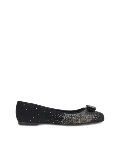 FERRAGAMO Ferragamo Womens Black Ballerinas Flats