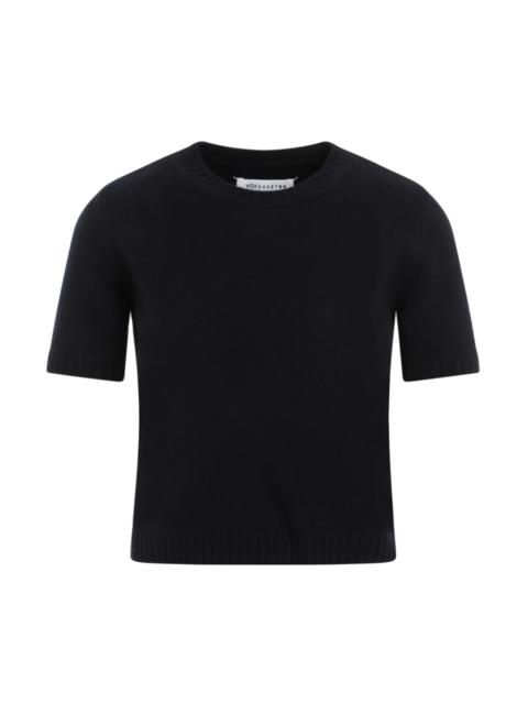 Maison Margiela NAVY BLUE WOOL CREWNECK
