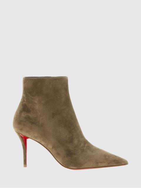 Christian Louboutin Christian Louboutin Women Christian Louboutin Miss Z Suede Ankle Boots With Stiletto Heel And Zip