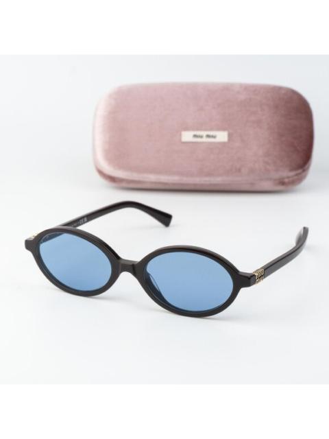 Miu Miu Miu Miu REGARD Women Sunglasses Moka Blue MU04ZS 22C60O NEW AUTHENTIC