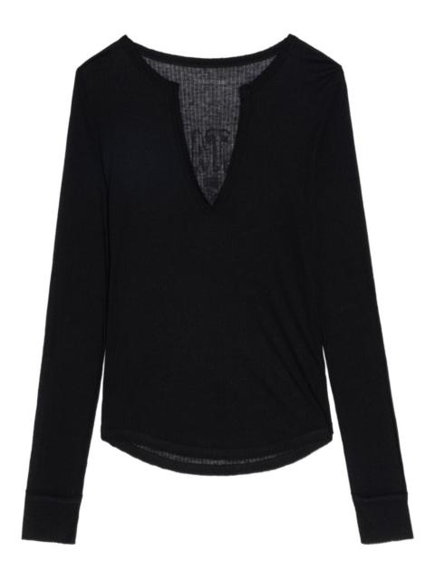 Zadig & Voltaire ribbed long-sleeve top