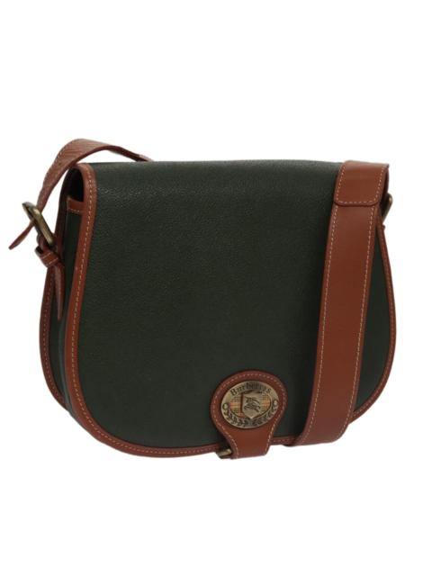 Burberry Burberry Shoulder Bag Pvc Leather Green Brown Gold