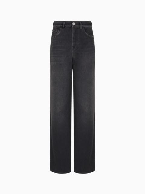 EMPORIO ARMANI J8B RELAXED-FIT, VINTAGE-LOOK DENIM JEANS