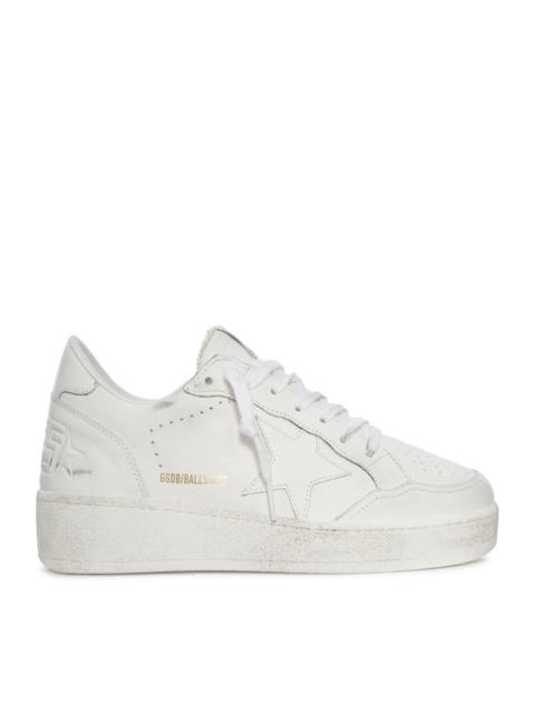 Golden Goose BALL STAR SNEAKERS WITH STAR AND WHITE LEATHER HEEL TAB