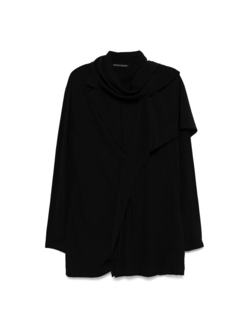 scarf-collar blazer